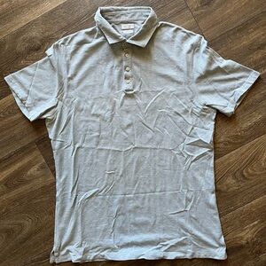 Brunello Cucinelli Light Gray Cotton Polo Shirt